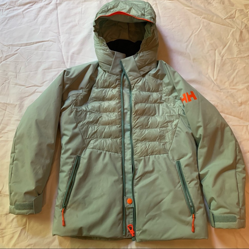 Helly Hansen ski jacket - girls size 10. Sea foam green.